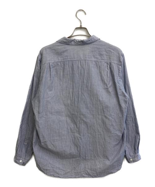 AURALEE（オーラリー）AURALEE (オーラリー) GIZA LIGHT WEIGHT DOUBLE-CLOTH P/O SHIRTS ブルー×ホワイト サイズ:SIZE 3の古着・服飾アイテム