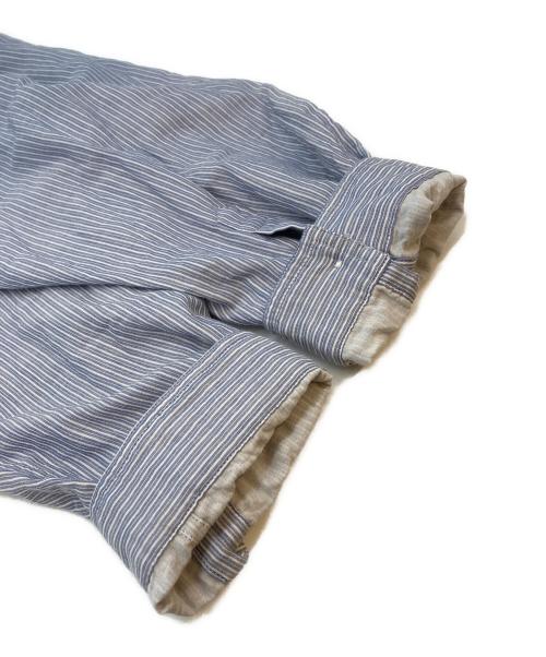 AURALEE（オーラリー）AURALEE (オーラリー) GIZA LIGHT WEIGHT DOUBLE-CLOTH P/O SHIRTS ブルー×ホワイト サイズ:SIZE 3の古着・服飾アイテム