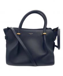 NINA RICCI（ニナリッチ）の古着「マルシェ 2WAYレザーバッグ」｜ネイビー