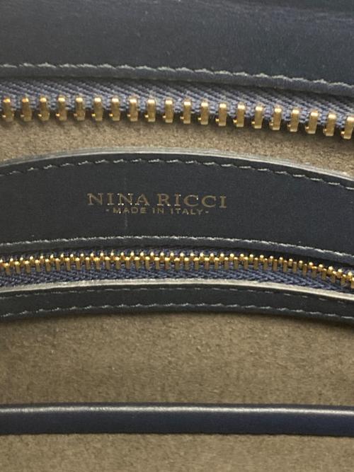 NINA RICCI（ニナリッチ）NINA RICCI (ニナリッチ) マルシェ 2WAYレザーバッグ ネイビーの古着・服飾アイテム