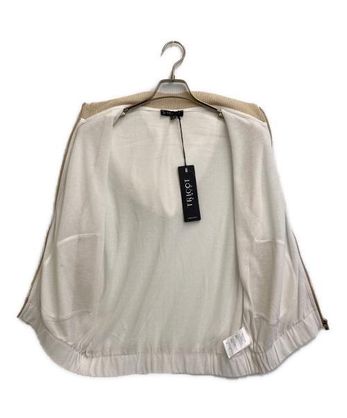 TRICOT CHIC（トリコシック）TRICOT CHIC (トリコシック) 切替ジップパーカー ホワイト×ベージュ サイズ:SIZE M 未使用品の古着・服飾アイテム