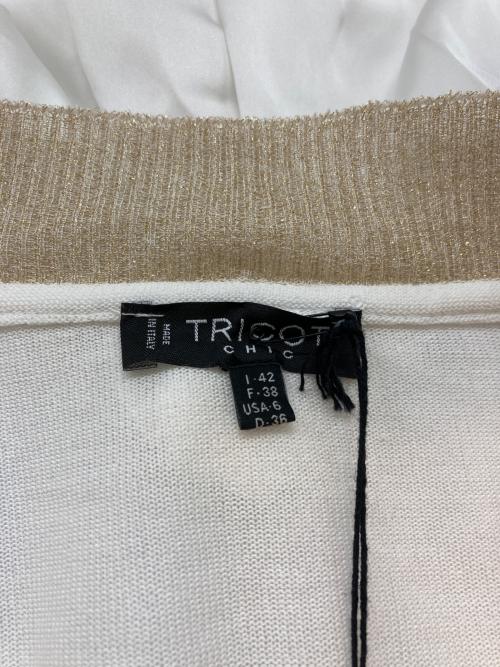 TRICOT CHIC（トリコシック）TRICOT CHIC (トリコシック) 切替ジップパーカー ホワイト×ベージュ サイズ:SIZE M 未使用品の古着・服飾アイテム