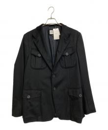 ARMANI COLLEZIONI（アルマーニ コレツィオーニ）の古着「カシミヤ混4PKジャケット」｜ブラック