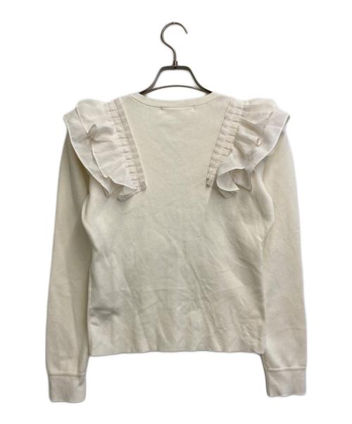 HER LIP TO（ハーリップトゥ）Her lip to (ハーリップトゥ) Ruffle Pleated Knit Cardigan アイボリー サイズ:SIZE Mの古着・服飾アイテム