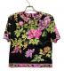 LEONARD FASHION（レオナールファッション）の古着「花柄半袖カットソー」｜ブラック×ピンク
