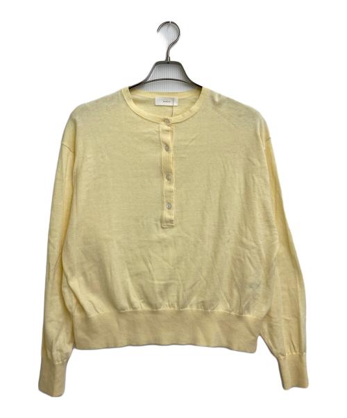 KAGURE（カグレ）KAGURE (カグレ) コットンカシミヤヘンリーネックニット イエロー サイズ:SIZE Free 未使用品の古着・服飾アイテム