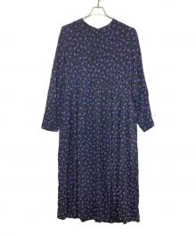 THE SHINZONE（ザ シンゾーン）の古着「PURPLE FLOWER DRESS」｜ブラック