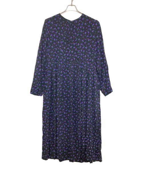 THE SHINZONE（ザ シンゾーン）THE SHINZONE (ザ シンゾーン) PURPLE FLOWER DRESS ブラック サイズ:36の古着・服飾アイテム