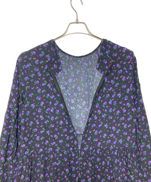 THE SHINZONE（ザ シンゾーン）THE SHINZONE (ザ シンゾーン) PURPLE FLOWER DRESS ブラック サイズ:36の古着・服飾アイテム