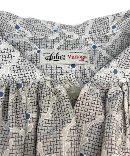 LULU vintage（ルル ヴィンテージ）lulu vintage (ルル ヴィンテージ) レースラッフルドレス グレー サイズ:SIZE Freeの古着・服飾アイテム