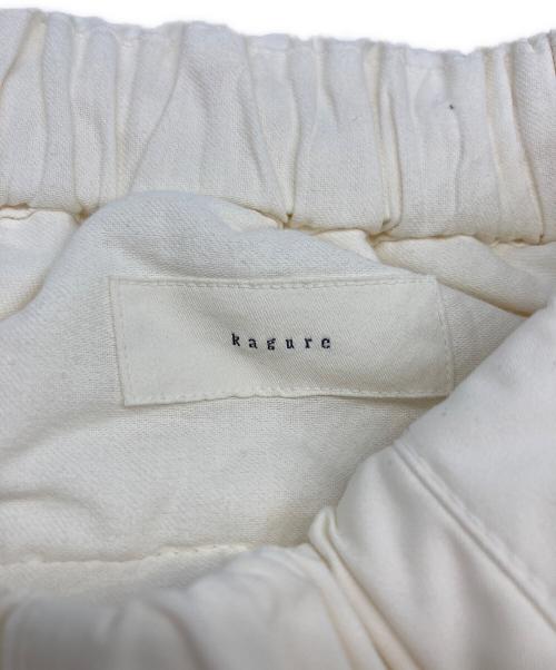 KAGURE（カグレ）kagure (カグレ) コットンテーパードイージーパンツ ホワイト サイズ:SIZE Free 未使用品の古着・服飾アイテム