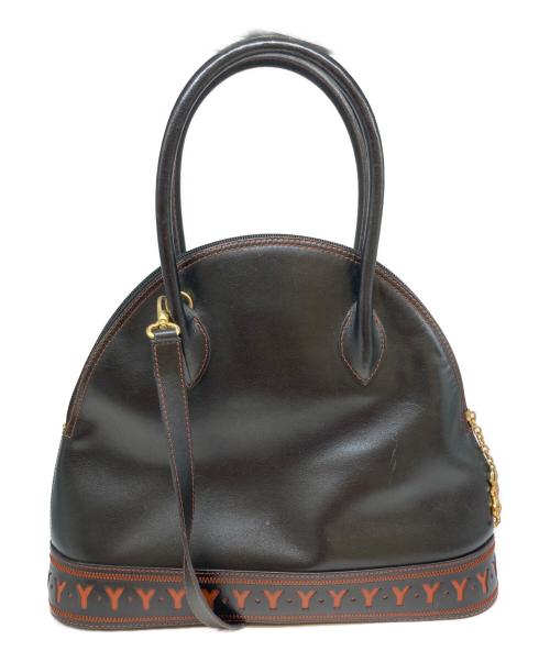 Yves Saint Laurent（イヴサンローラン）Yves Saint Laurent (イヴサンローラン) Yカットアウト 2WAYトートバッグ ブラックの古着・服飾アイテム