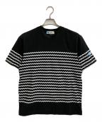 LORO PIANA×HIROSHI FUJIWARAロロピアーナ×ヒロシ フジワラ）の古着「コラボ ジグザグボーダーTシャツ」｜ブラック