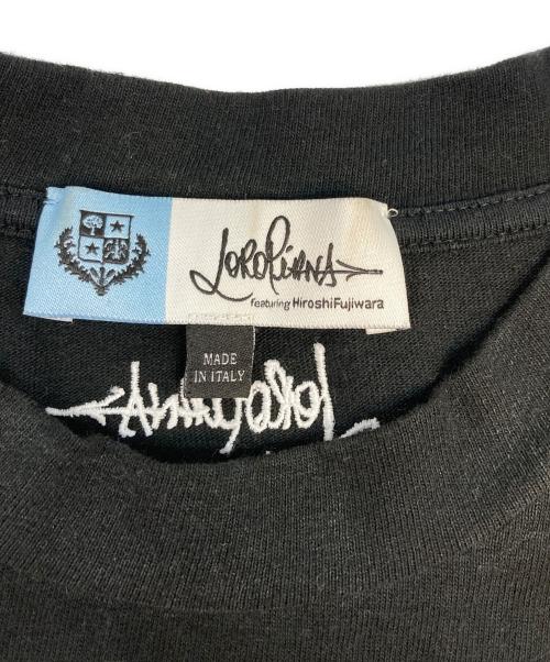 LORO PIANA（ロロピアーナ）LORO PIANA (ロロピアーナ) HIROSHI FUJIWARA (ヒロシ フジワラ) コラボ ジグザグボーダーTシャツ ブラック サイズ:SIZE Sの古着・服飾アイテム