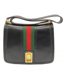 GUCCI（グッチ）の古着「シェリーライン オールドショルダーバッグ」｜ブラック