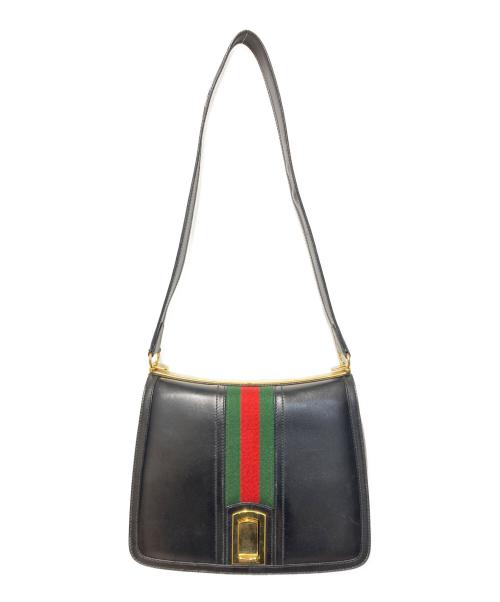 GUCCI（グッチ）GUCCI (グッチ) シェリーライン オールドショルダーバッグ ブラックの古着・服飾アイテム