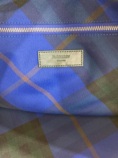 BURBERRY（バーバリー）BURBERRY (バーバリー) レザーダッフルバッグ グリーンの古着・服飾アイテム