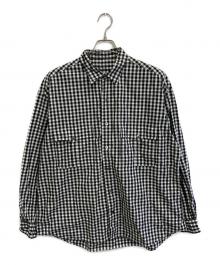 Porter Classic（ポータークラシック）の古着「ROLL UP GINGHAM CHECK SHIRT」｜ホワイト×ブラック