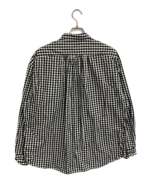 Porter Classic（ポータークラシック）Porter Classic (ポータークラシック) ROLL UP GINGHAM CHECK SHIRT ホワイト×ブラック サイズ:SIZE Lの古着・服飾アイテム
