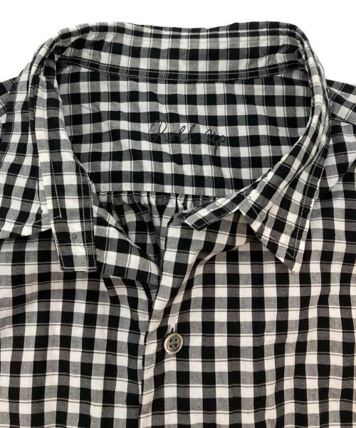 Porter Classic（ポータークラシック）Porter Classic (ポータークラシック) ROLL UP GINGHAM CHECK SHIRT ホワイト×ブラック サイズ:SIZE Lの古着・服飾アイテム