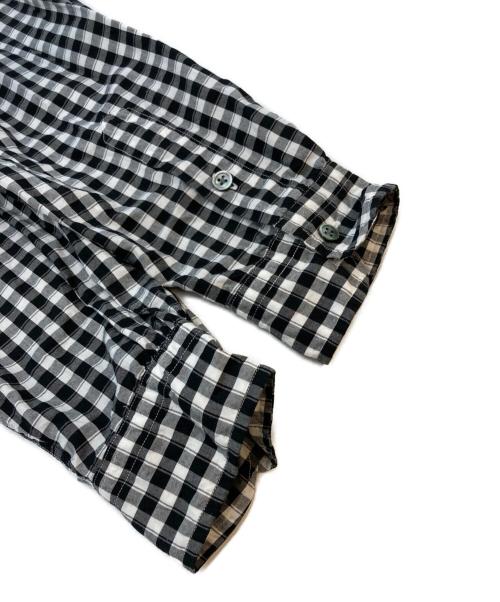 Porter Classic（ポータークラシック）Porter Classic (ポータークラシック) ROLL UP GINGHAM CHECK SHIRT ホワイト×ブラック サイズ:SIZE Lの古着・服飾アイテム