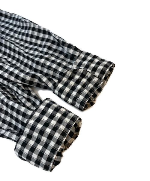 Porter Classic（ポータークラシック）Porter Classic (ポータークラシック) ROLL UP GINGHAM CHECK SHIRT ホワイト×ブラック サイズ:SIZE Lの古着・服飾アイテム