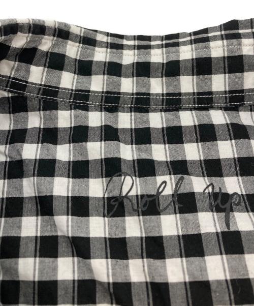 Porter Classic（ポータークラシック）Porter Classic (ポータークラシック) ROLL UP GINGHAM CHECK SHIRT ホワイト×ブラック サイズ:SIZE Lの古着・服飾アイテム