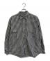 Porter Classic（ポータークラシック）の古着「ROLL UP GINGHAM CHECK SHIRT」｜ホワイト×ブラック