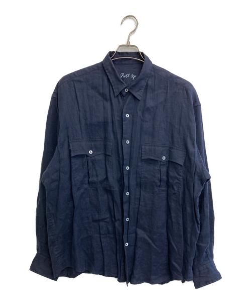 Porter Classic（ポータークラシック）Porter Classic (ポータークラシック) ROLL UP LINEN SHIRT ネイビー サイズ:SIZE Lの古着・服飾アイテム