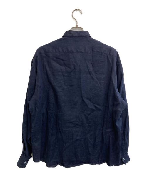 Porter Classic（ポータークラシック）Porter Classic (ポータークラシック) ROLL UP LINEN SHIRT ネイビー サイズ:SIZE Lの古着・服飾アイテム