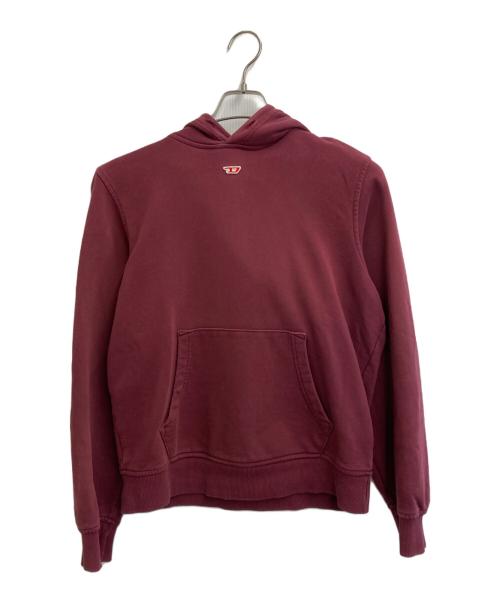 DIESEL（ディーゼル）DIESEL (ディーゼル) ミニロゴプルオーバーパーカー ボルドー サイズ:SIZE Sの古着・服飾アイテム