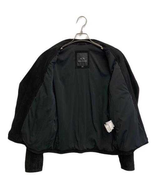 ARMANI EXCHANGE（アルマーニ エクスチェンジ）ARMANI EXCHANGE (アルマーニ エクスチェンジ) ゴートスエードダブルライダースジャケット ブラック サイズ:SIZE Mの古着・服飾アイテム