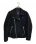 ARMANI EXCHANGE（アルマーニ エクスチェンジ）の古着「ゴートスエードダブルライダースジャケット」｜ブラック