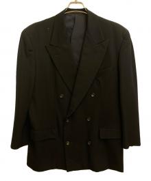 COMME des GARCONS HOMME PLUS（コムデギャルソンオムプリュス）の古着「80’S ピークドラペルダブルブレストジャケット」｜ネイビー