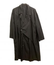 ISSEY MIYAKE（イッセイミヤケ）の古着「レイヤードデザインシングルコート」｜ブラック