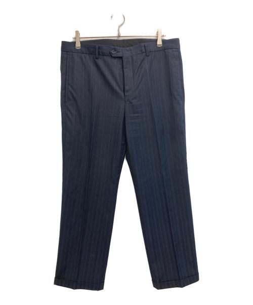 BARNEYS NEWYORK（バーニーズ・ニューヨーク）BARNEYS NEWYORK (バーニーズ・ニューヨーク) ERMENEGILDO ZEGNA (エルメネジルド・ゼニア) ストライプセットアップスーツ ネイビー サイズ:52の古着・服飾アイテム