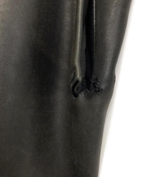 BURBERRY BLACK LABEL（バーバリーブラックレーベル）BURBERRY BLACK LABEL (バーバリーブラックレーベル) ラムレザートレンチコート ブラック サイズ:Mの古着・服飾アイテム