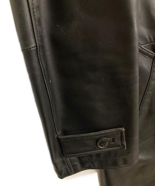 BURBERRY BLACK LABEL（バーバリーブラックレーベル）BURBERRY BLACK LABEL (バーバリーブラックレーベル) ラムレザートレンチコート ブラック サイズ:Mの古着・服飾アイテム