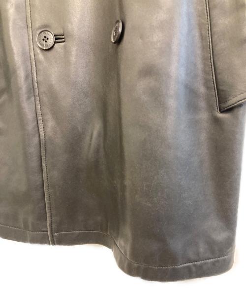 BURBERRY BLACK LABEL（バーバリーブラックレーベル）BURBERRY BLACK LABEL (バーバリーブラックレーベル) ラムレザートレンチコート ブラック サイズ:Mの古着・服飾アイテム