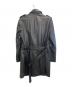 BURBERRY BLACK LABEL (バーバリーブラックレーベル) ラムレザートレンチコート ブラック サイズ:M：23000円