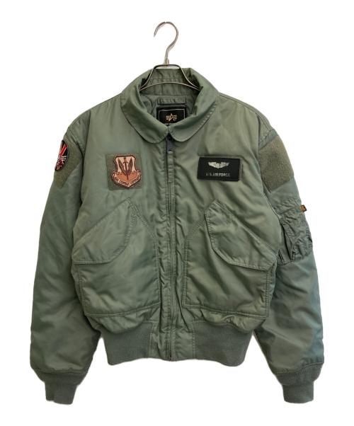 ALPHA（アルファ）ALPHA (アルファ) フライトジャケット カーキ サイズ:SIZE Mの古着・服飾アイテム