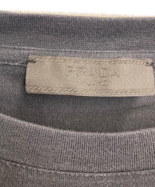 PRADA（プラダ）PRADA (プラダ) ラバーロゴポケットTシャツ ブラック サイズ:Lの古着・服飾アイテム