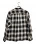 SEDAN ALL-PURPOSE (セダンオールパーパス) Ombre Plaid Open Collar Shirt ホワイト×ブラック サイズ:L：10000円