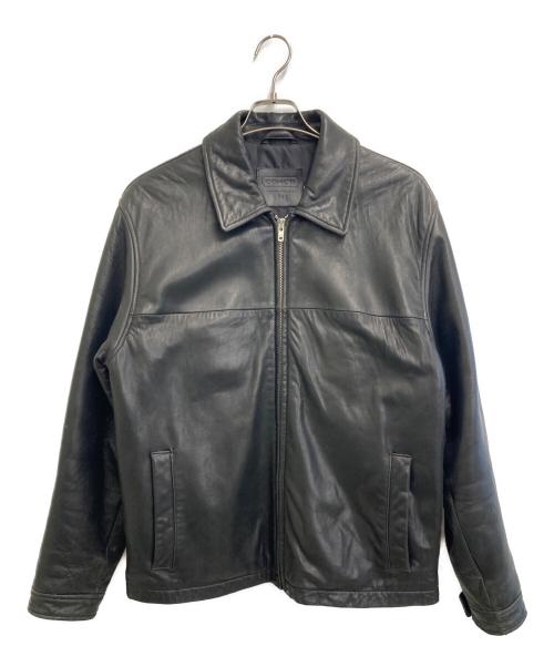 COACH（コーチ）COACH (コーチ) シングルレザージャケット ブラック サイズ:Mの古着・服飾アイテム