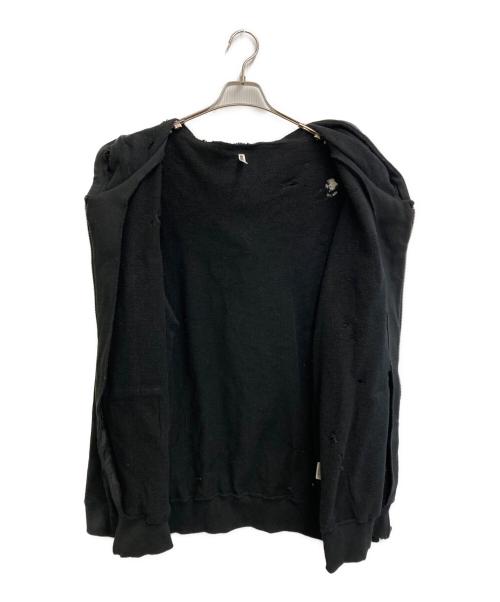 emary（エメリー）emary (エメリー) 25SS Damaged Ritual girl patch zip hoodie ブラック サイズ:SIZE Freeの古着・服飾アイテム