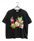 KIDILLキディル）の古着「PUNK GIRL T-SHIRT HARD WASH ARTWORK BY KAE TANAKA」｜ブラック