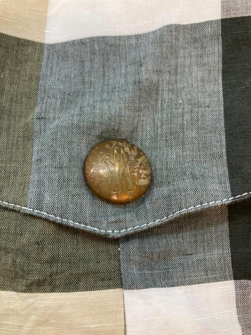 MONCLER GAMME BLEU（モンクレール ガム ブルー）MONCLER GAMME BLEU (モンクレール ガム ブルー) CAMICIA オープンカラーチェックシャツ ベージュ×オリーブ サイズ:SIZE 2の古着・服飾アイテム