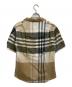MONCLER GAMME BLEU (モンクレール ガム ブルー) CAMICIA オープンカラーチェックシャツ ベージュ×オリーブ サイズ:SIZE 2：20000円