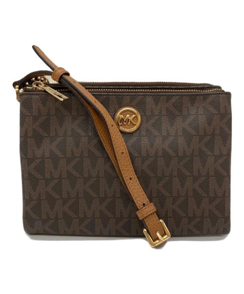 MICHAEL KORS（マイケルコース）MICHAEL KORS (マイケルコース) Fulton EW Crossbody Bag ブラウンの古着・服飾アイテム