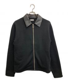 jieda（ジエダ）の古着「Leather Collar Fade Sweat Zip Jacket」｜ブラック